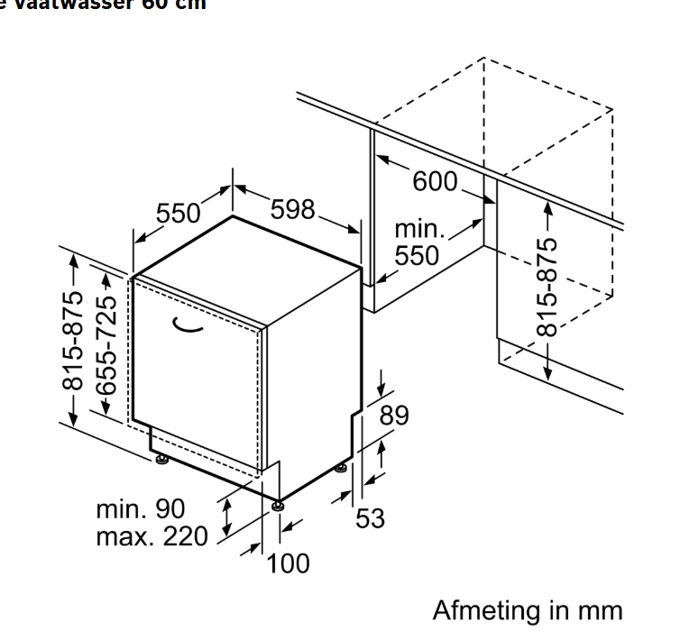 Inbouw vaatwasser Bosch serie 2